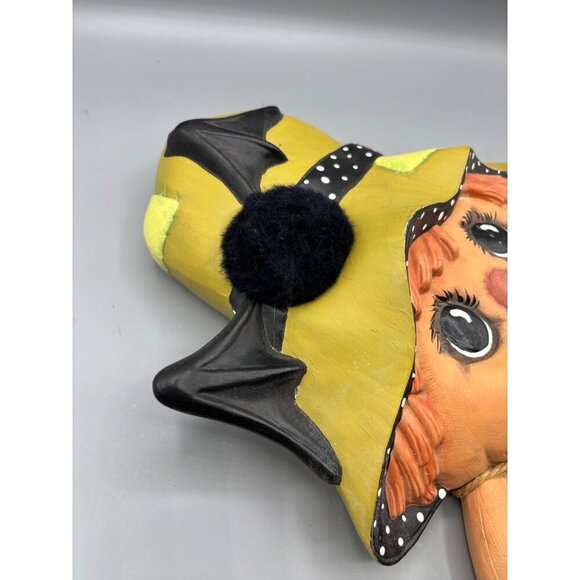 Vintage Ceramic Wall Hanging Scarecrow Halloween Fall Decor Hand Painted - Picture 3 of 5